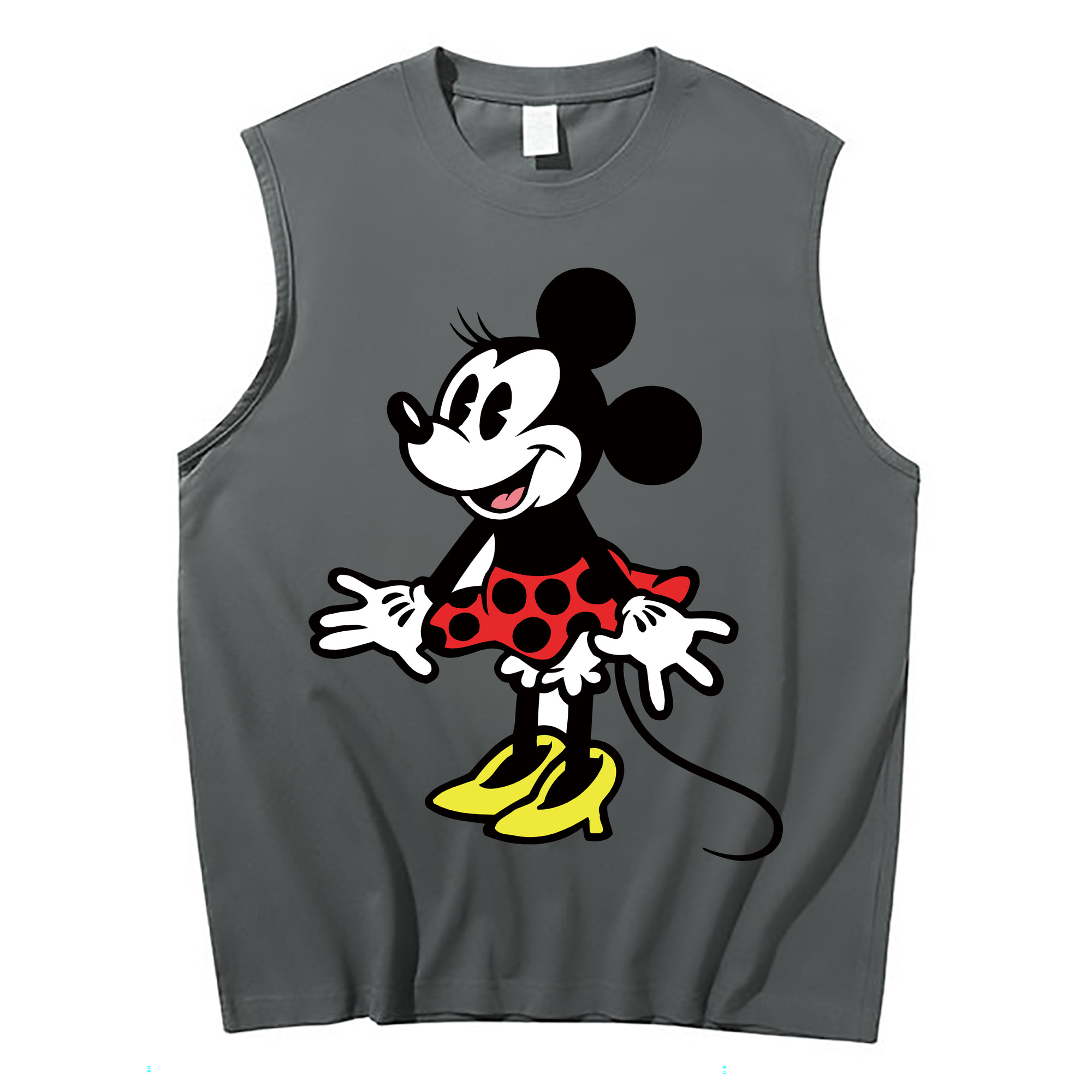 ミッキーマウス Mickey Mouse コットン100％タンクトップ（フロントプリント）